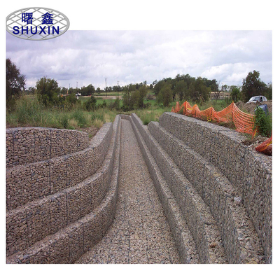 سبدهای گابیونی با روکش پی وی سی سنگین 10x12 سانتی متری مش سیمی شش ضلعی برای نگه داشتن
