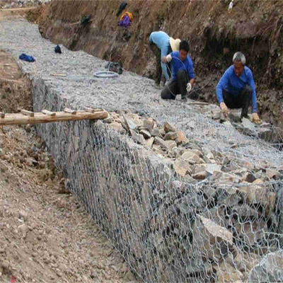 سبد مش سیم گابیون شش ضلعی 5*1*1 متر برای پروژه مهندسی رودخانه
