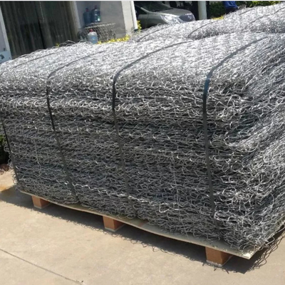 جعبه دیواری حائل Ce سبدهای گابیون کوچک 80x100mm مشبک شش ضلعی